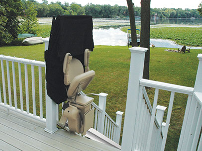 Brunos Extreme Weather Outdoor Straight Stairlift 3 - Central Massachusetts Stairlifts