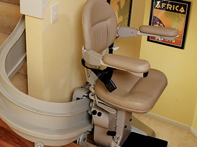 Custom Curved Stairlift 3 - Central Massachusetts Stairlifts