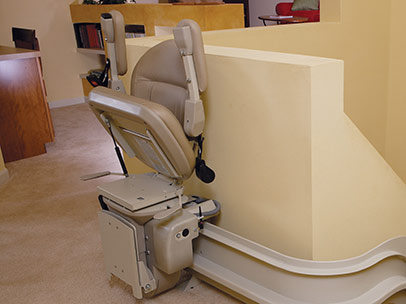 Custom Curved Stairlift 1 - Central Massachusetts Stairlifts
