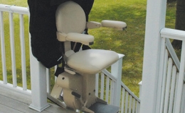 Brunos Extreme Weather Outdoor Straight Stairlift 1 - Central Massachusetts Stairlifts